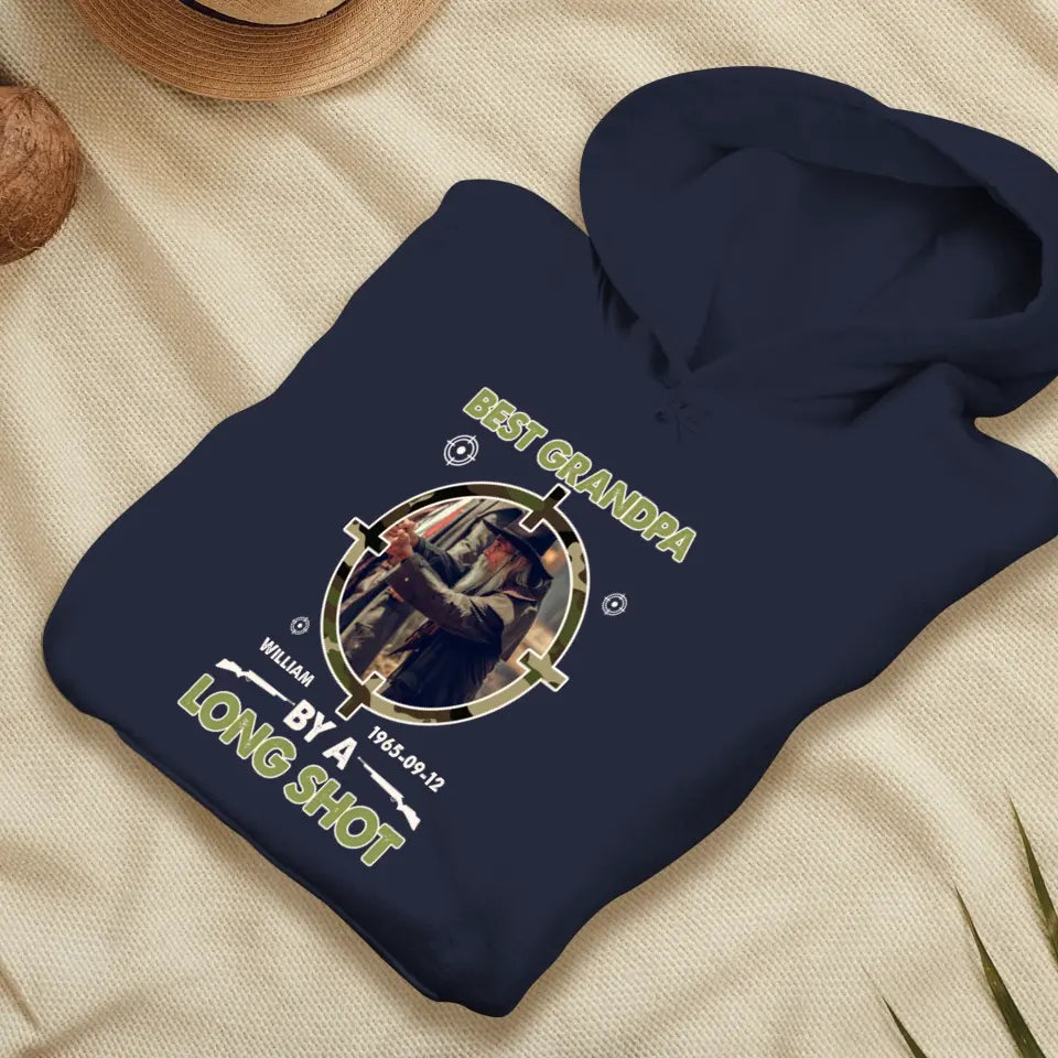 Best Grandpa By A Long Shot - Custom Photo - Personalized Gifts For Grandpa - Sweater