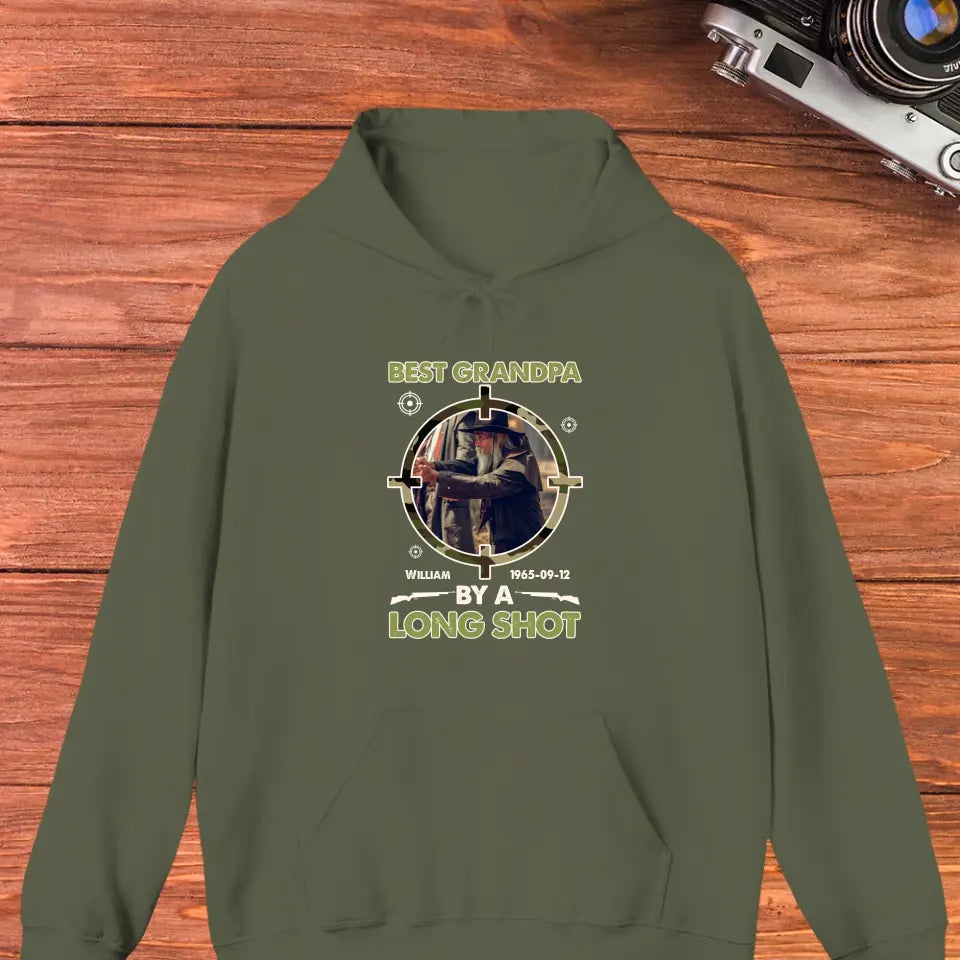 Best Grandpa By A Long Shot - Custom Photo - Personalized Gifts For Grandpa - Sweater