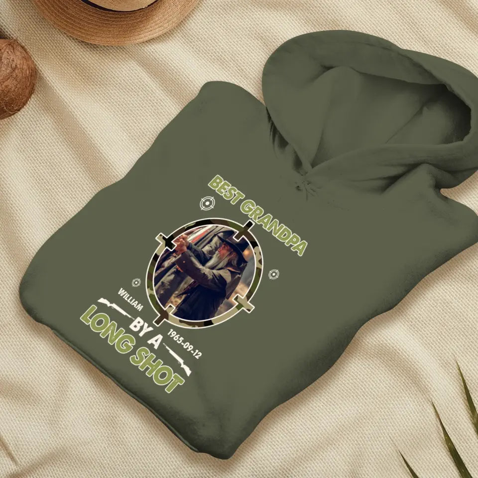 Best Grandpa By A Long Shot - Custom Photo - Personalized Gifts For Grandpa - Sweater