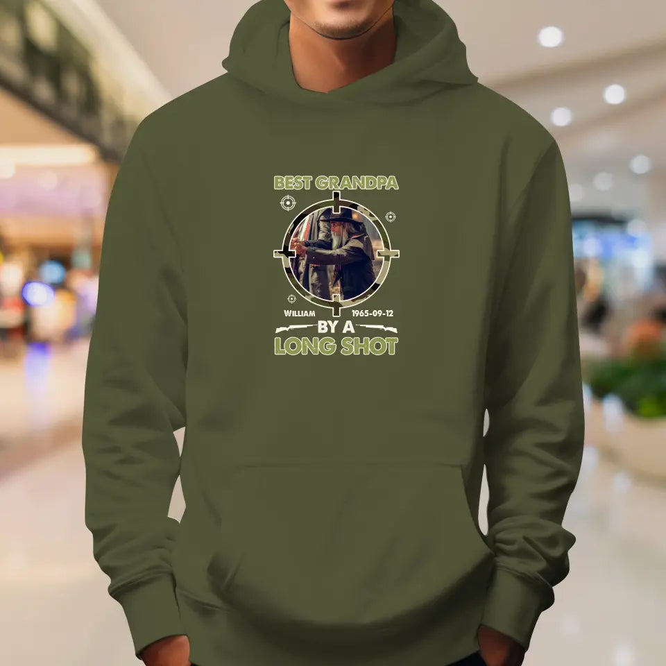 Best Grandpa By A Long Shot - Custom Photo - Personalized Gifts For Grandpa - Sweater