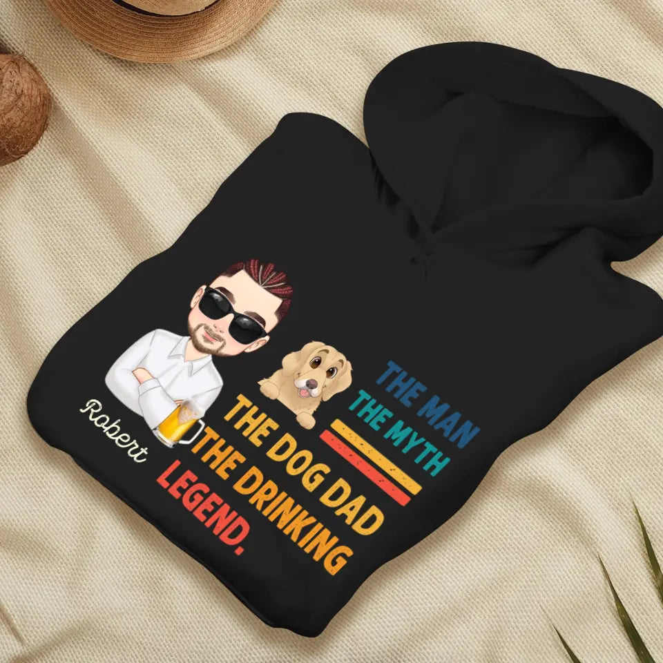 The Man, The Myth, The Dog Dad - Custom Name - Personalized Gifts For Dad - Sweater