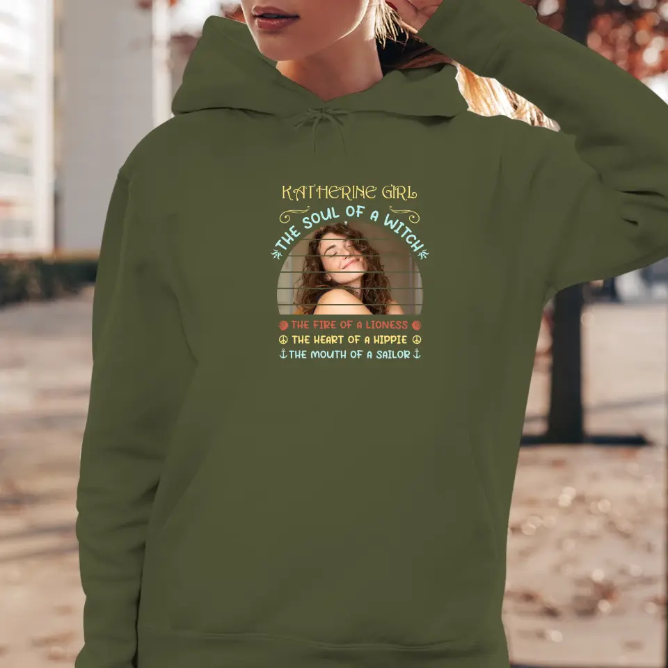 Gemini Girl - Custom Photo - Personalized Gifts For Her - Hoodie