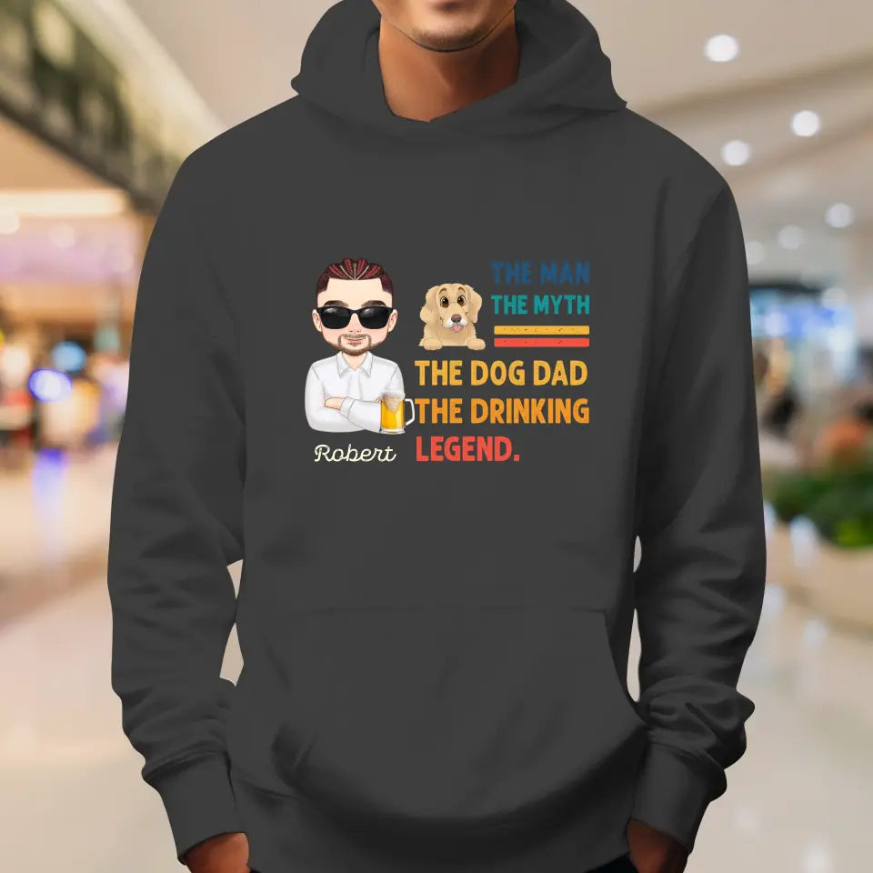 The Man, The Myth, The Dog Dad - Custom Name - Personalized Gifts For Dad - Sweater