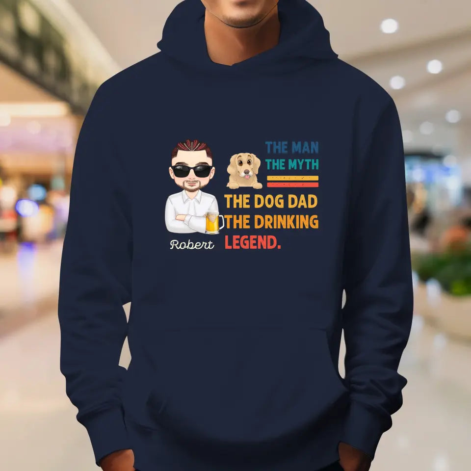 The Man, The Myth, The Dog Dad - Custom Name - Personalized Gifts For Dad - Sweater