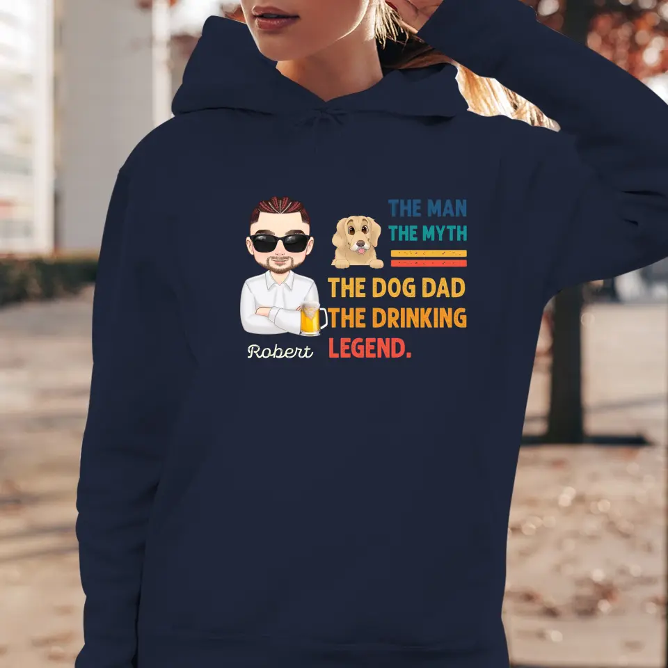 The Man, The Myth, The Dog Dad - Custom Name - Personalized Gifts For Dad - Sweater