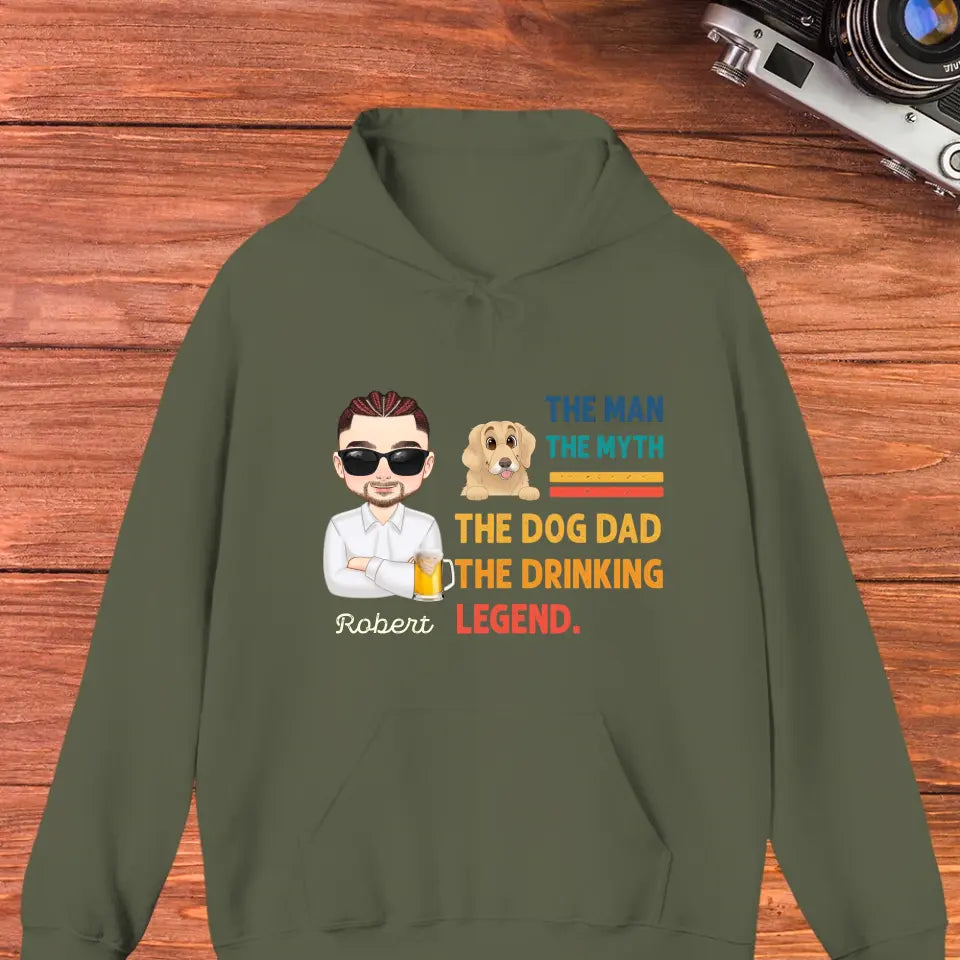 The Man, The Myth, The Dog Dad - Custom Name - Personalized Gifts For Dad - Sweater