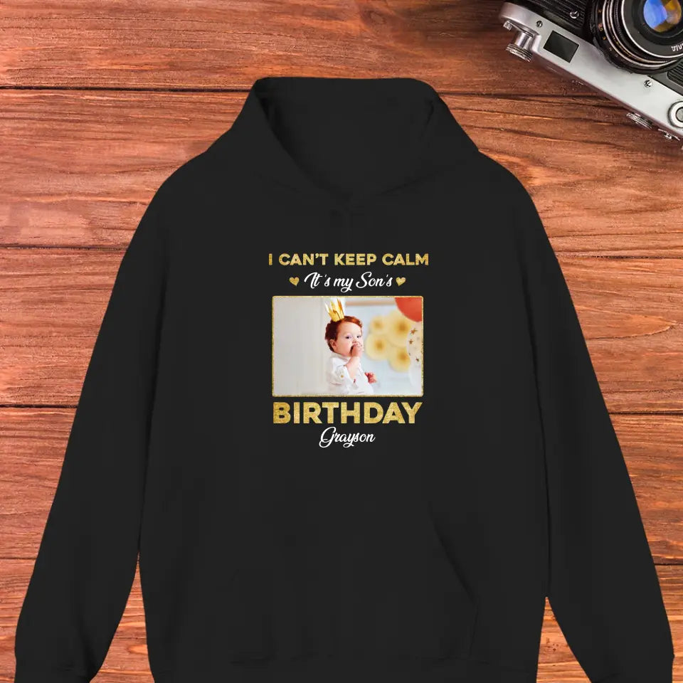 It's My Son's Birthday - Custom Photo - Personalized Gifts For Son - T-Shirt