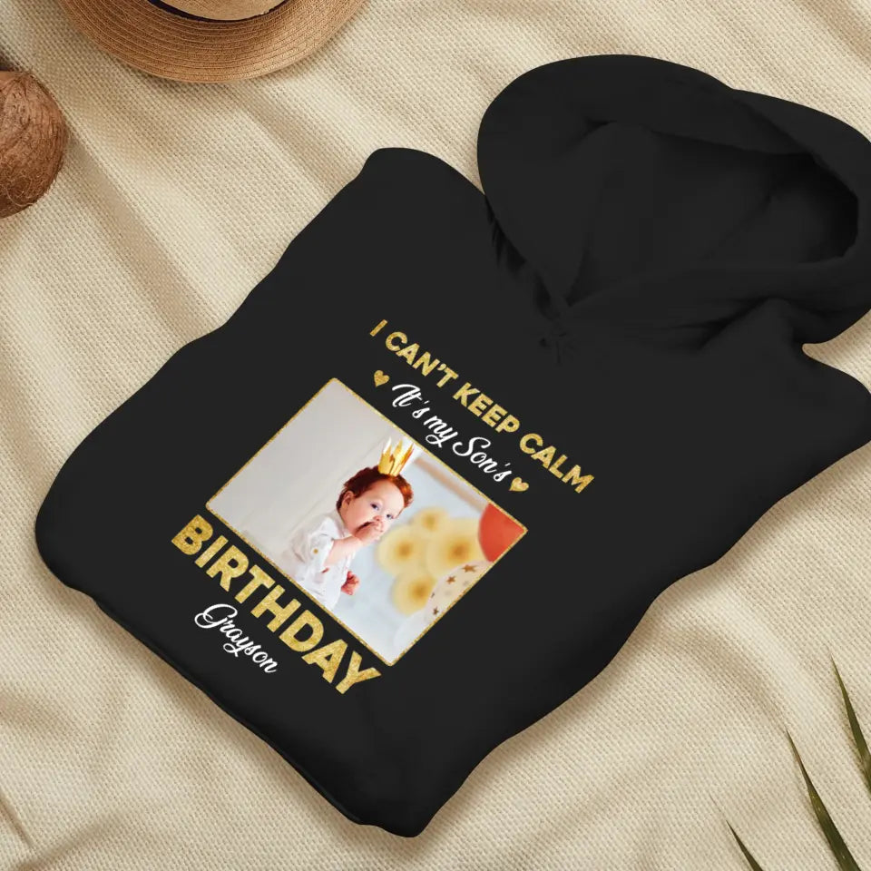 It's My Son's Birthday - Custom Photo - Personalized Gifts For Son - T-Shirt