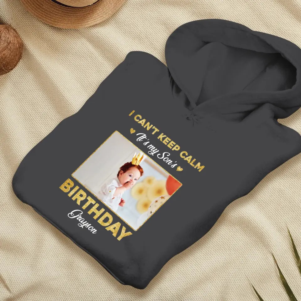 It's My Son's Birthday - Custom Photo - Personalized Gifts For Son - T-Shirt