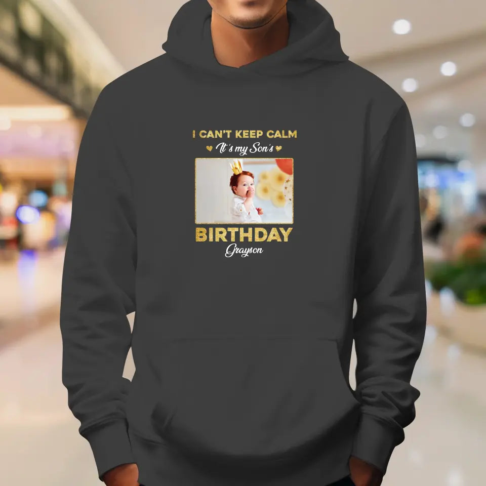 It's My Son's Birthday - Custom Photo - Personalized Gifts For Son - T-Shirt