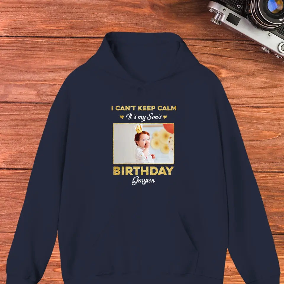 It's My Son's Birthday - Custom Photo - Personalized Gifts For Son - T-Shirt