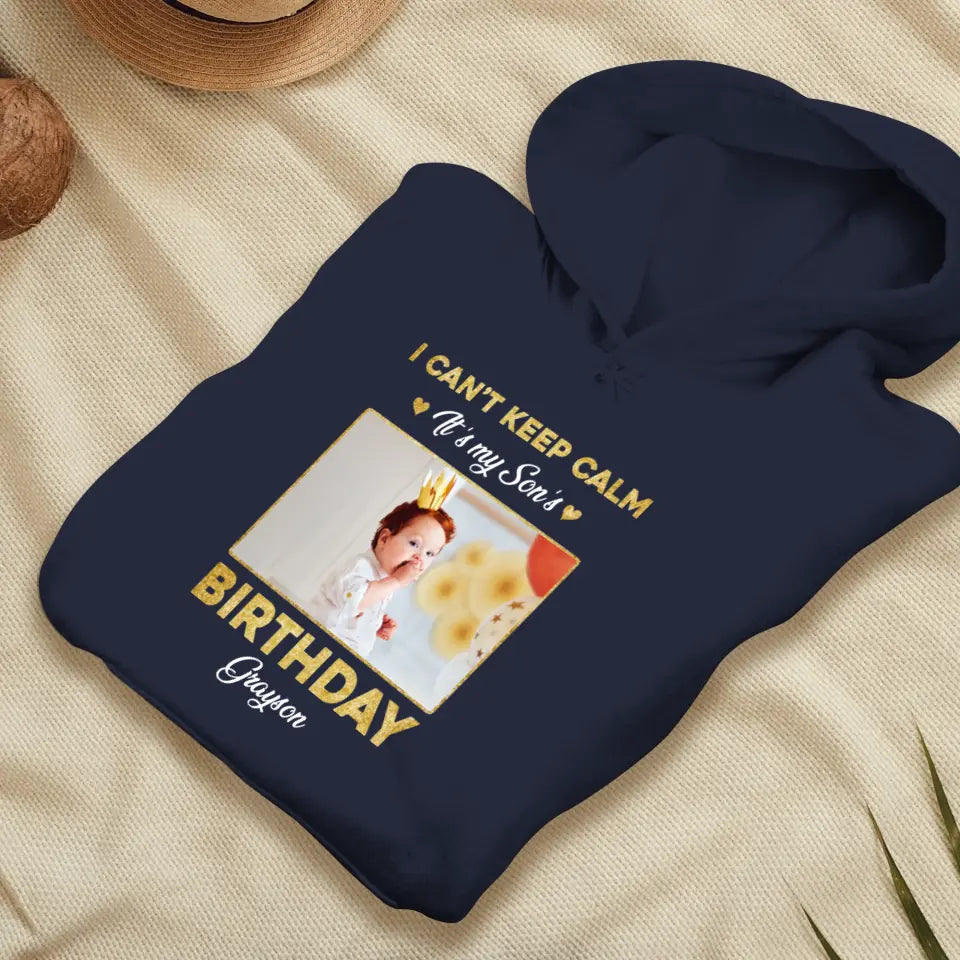 It's My Son's Birthday - Custom Photo - Personalized Gifts For Son - T-Shirt