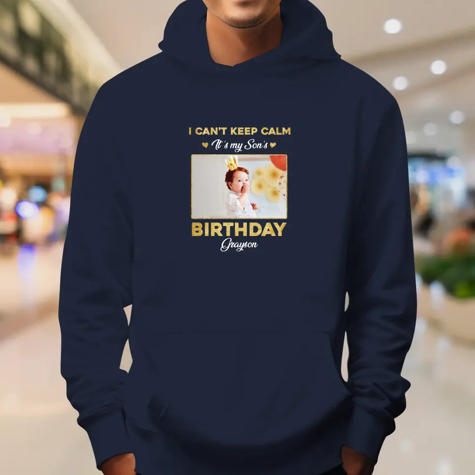 It's My Son's Birthday - Custom Photo - Personalized Gifts For Son - T-Shirt