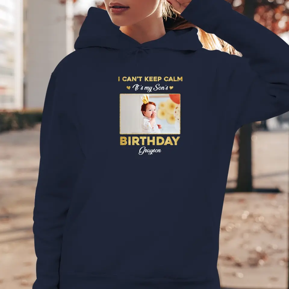 It's My Son's Birthday - Custom Photo - Personalized Gifts For Son - T-Shirt