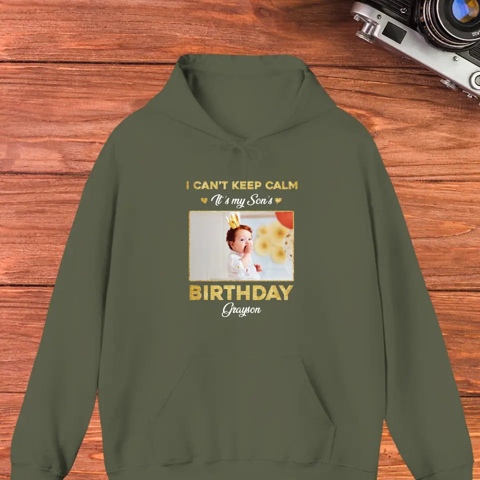 It's My Son's Birthday - Custom Photo - Personalized Gifts For Son - T-Shirt