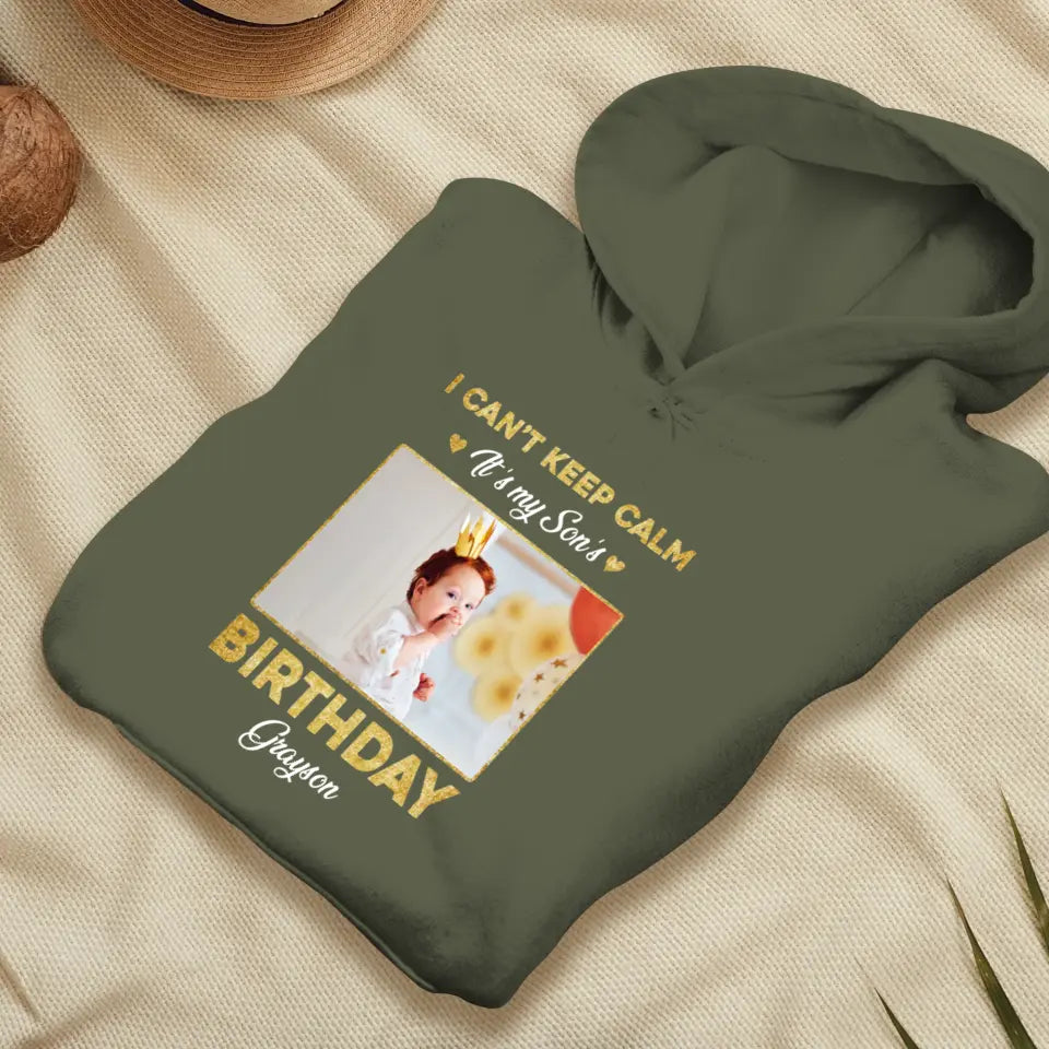 It's My Son's Birthday - Custom Photo - Personalized Gifts For Son - T-Shirt