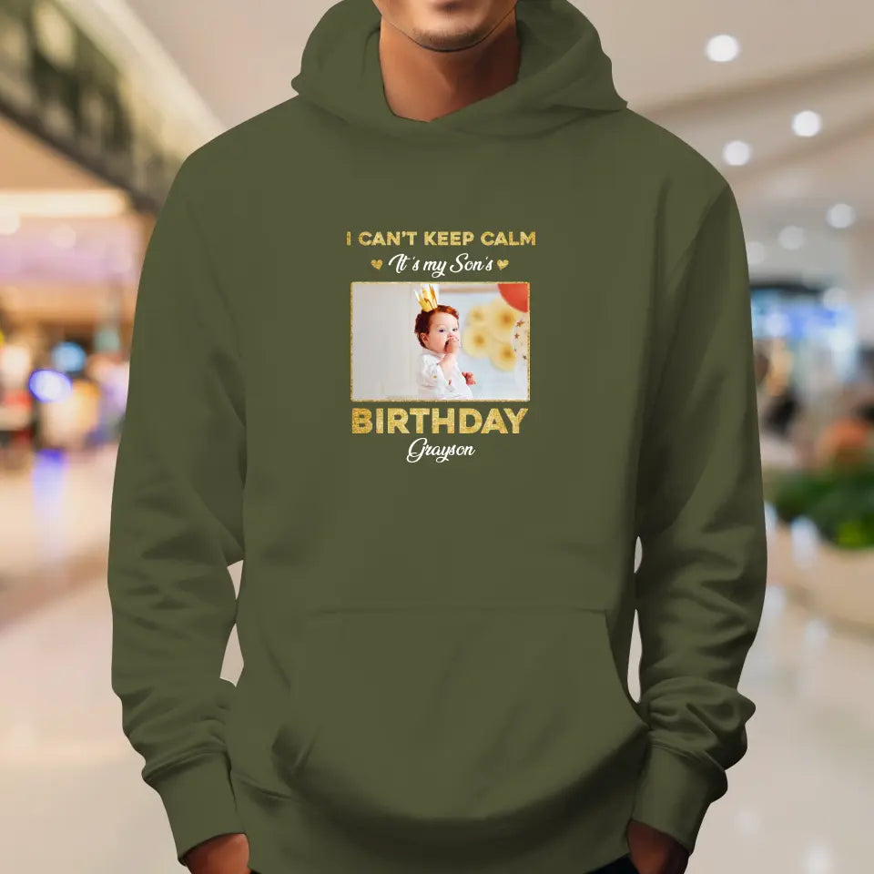 It's My Son's Birthday - Custom Photo - Personalized Gifts For Son - T-Shirt