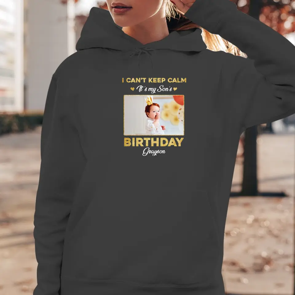 It's My Son's Birthday - Custom Photo -  Personalized Gifts For Son - Hoodie