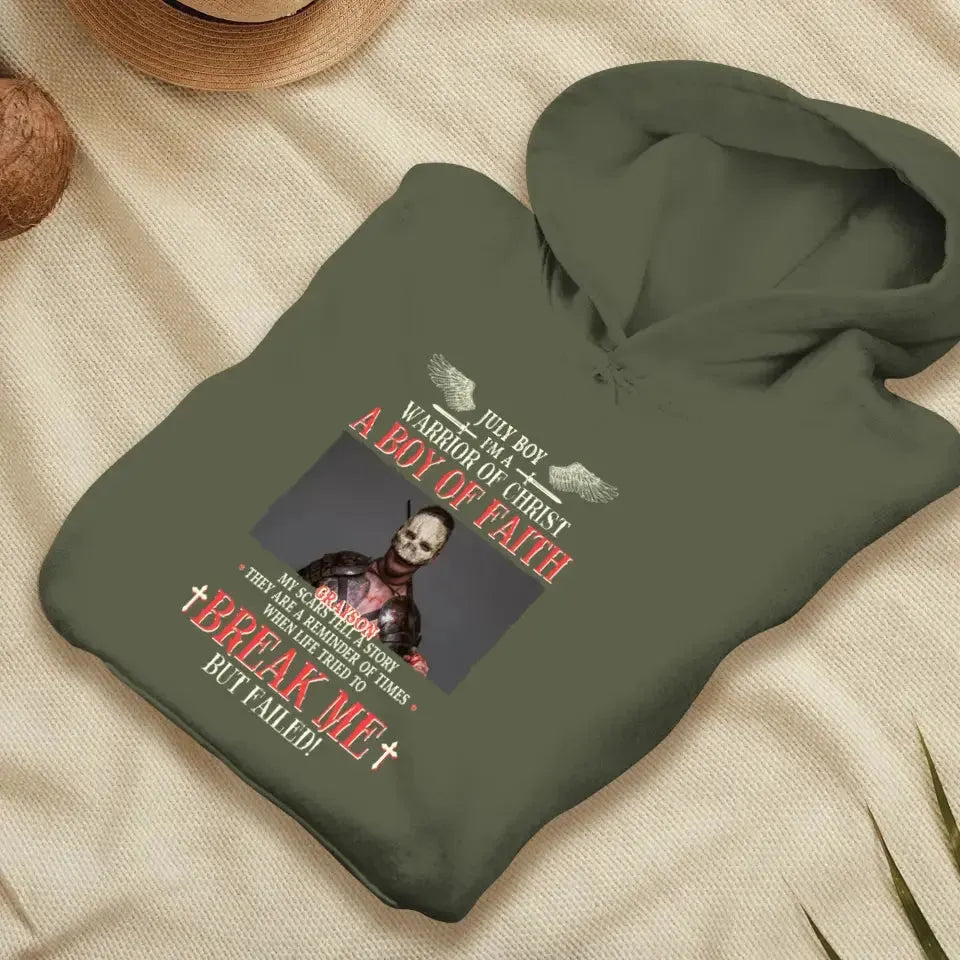 Warrior Of Christ - Custom Photo - Personalized Gifts For Him -  T-Shirt