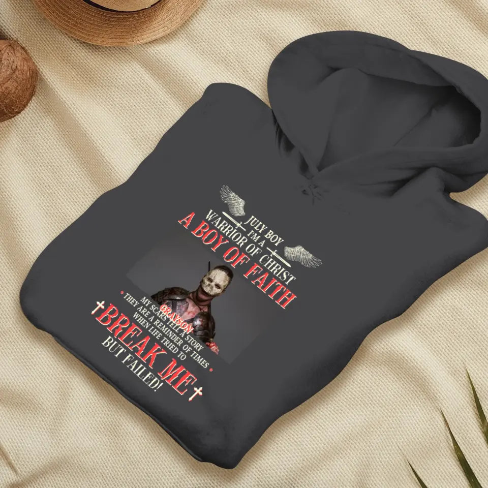 Warrior Of Christ - Custom Photo - Personalized Gifts For Him -  Hoodie