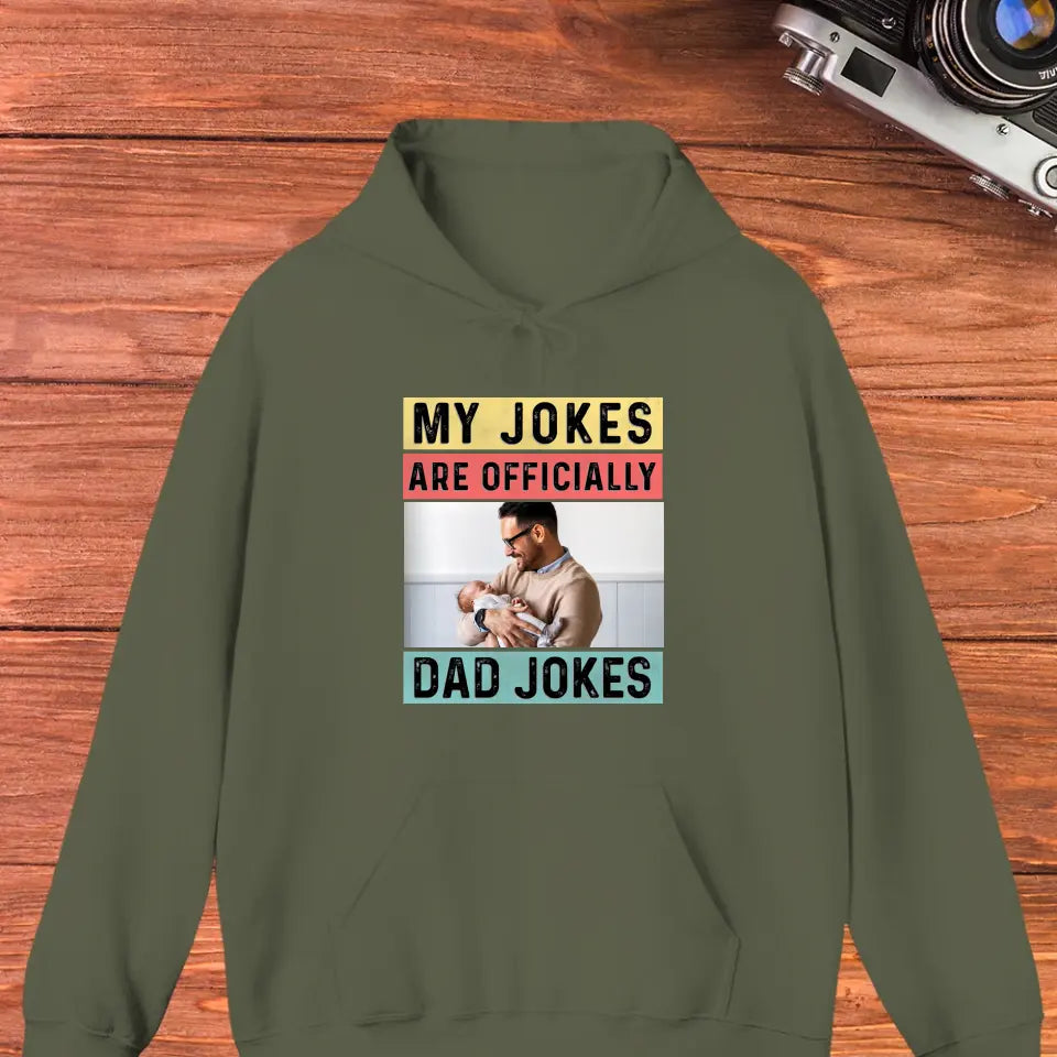 Dad Jokes - Custom Photo - Personalized Gifts For Dad - Hoodie