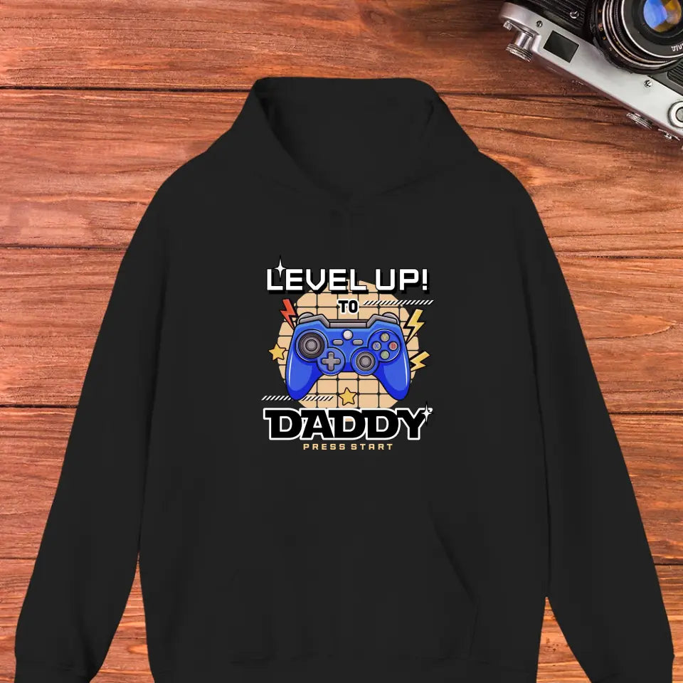 Level Up To Daddy - Custom Character - Personalized Gifts For Dad - T-Shirt