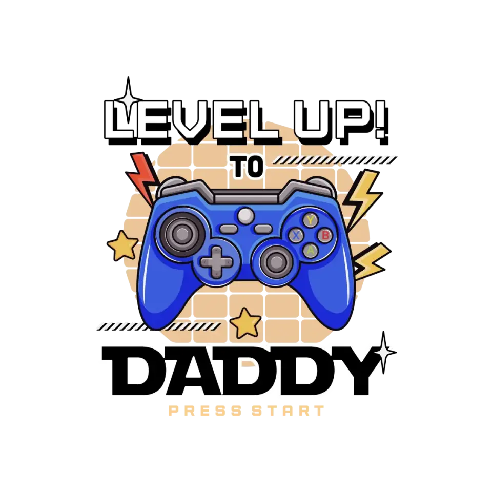 Level Up To Daddy - Custom Character - Personalized Gifts For Dad - T-Shirt