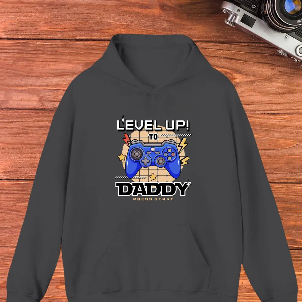 Level Up To Daddy - Custom Character - Personalized Gifts For Dad - T-Shirt