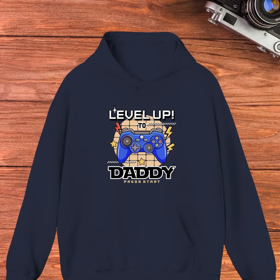 Level Up To Daddy - Custom Character - Personalized Gifts For Dad - T-Shirt