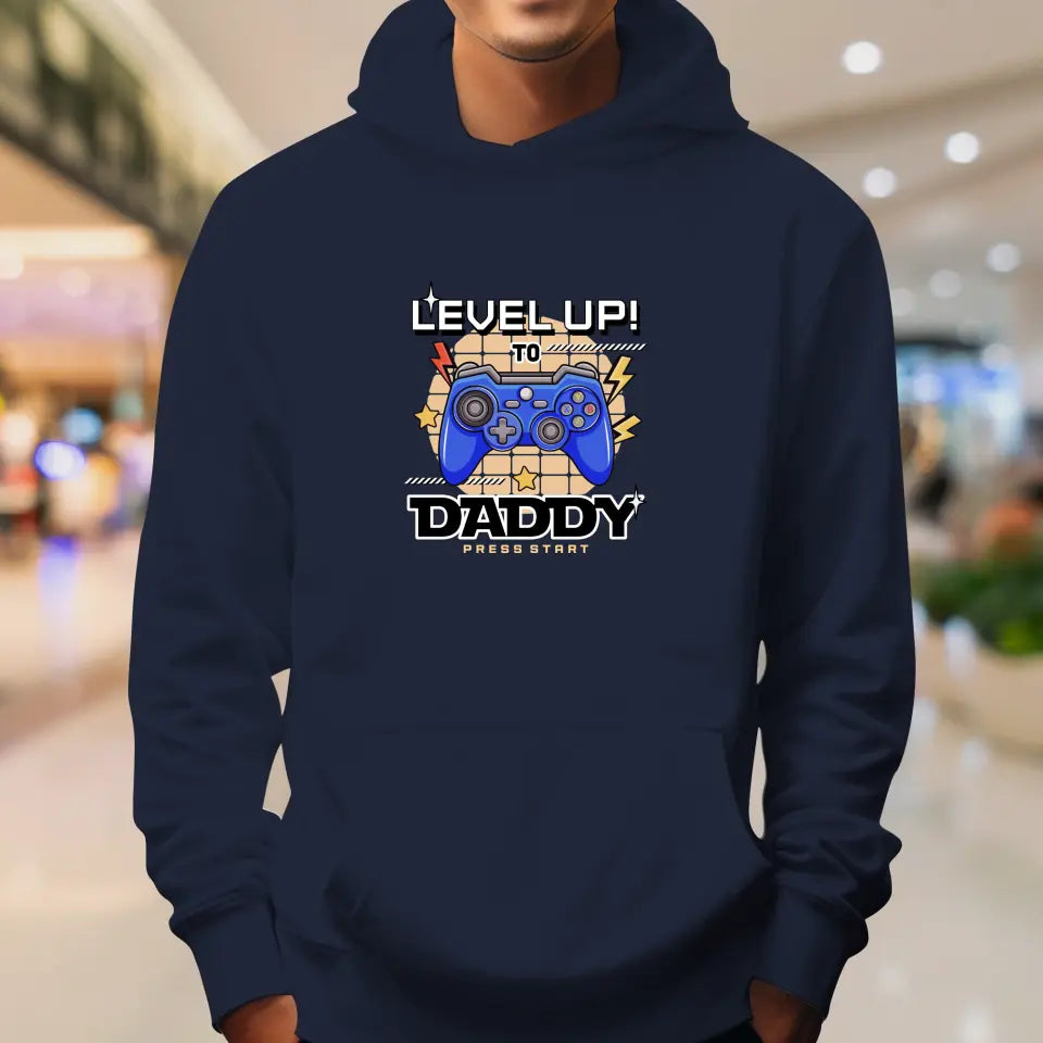 Level Up To Daddy - Custom Character - Personalized Gifts For Dad - T-Shirt