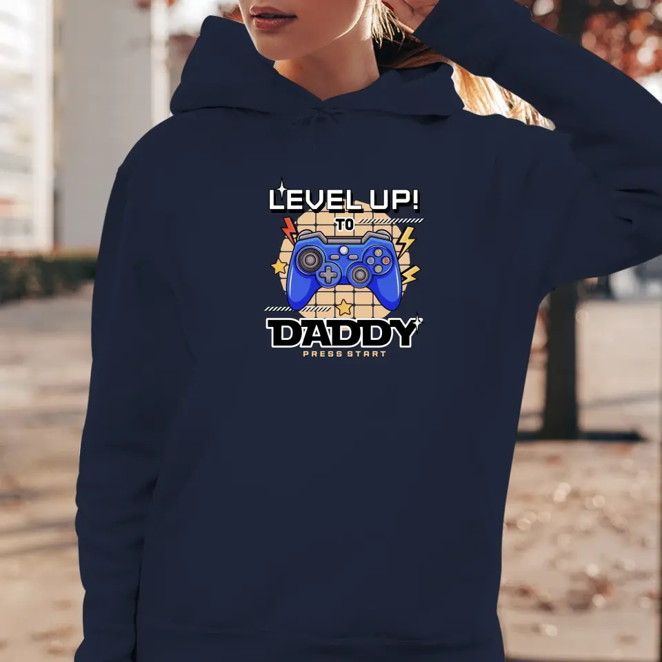 Level Up To Daddy - Custom Character - Personalized Gifts For Dad - T-Shirt