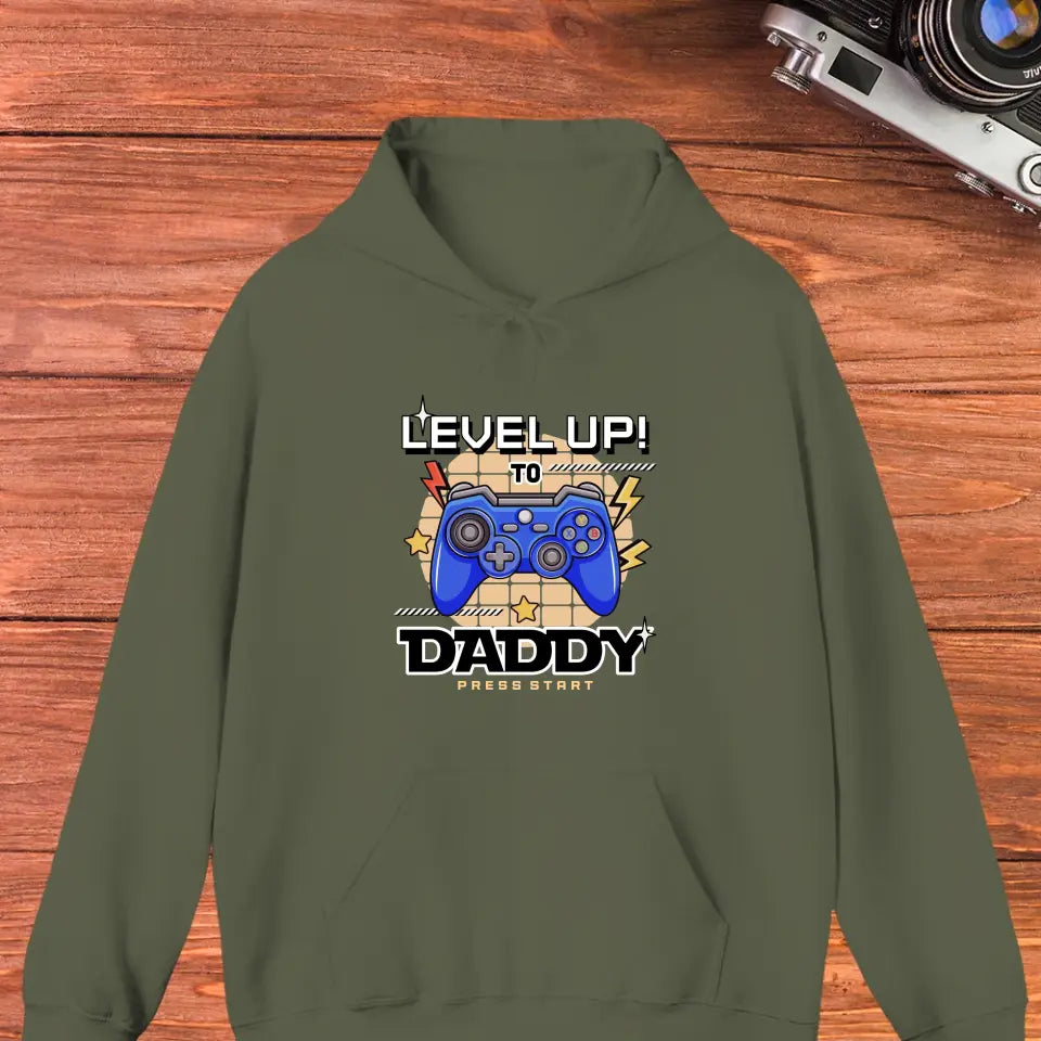 Level Up To Daddy - Custom Character - Personalized Gifts For Dad - T-Shirt