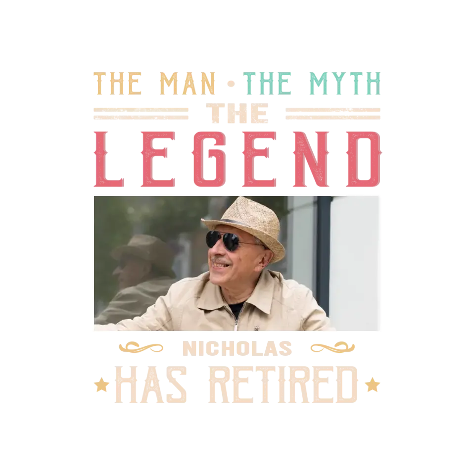 The Legend - Custom Photo - Personalized Gifts For Grandpa - T-Shirt