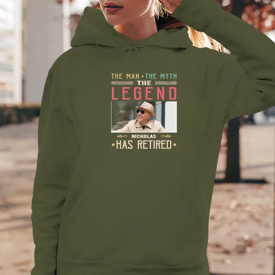 The Legend - Custom Photo - Personalized Gifts For Grandpa - T-Shirt