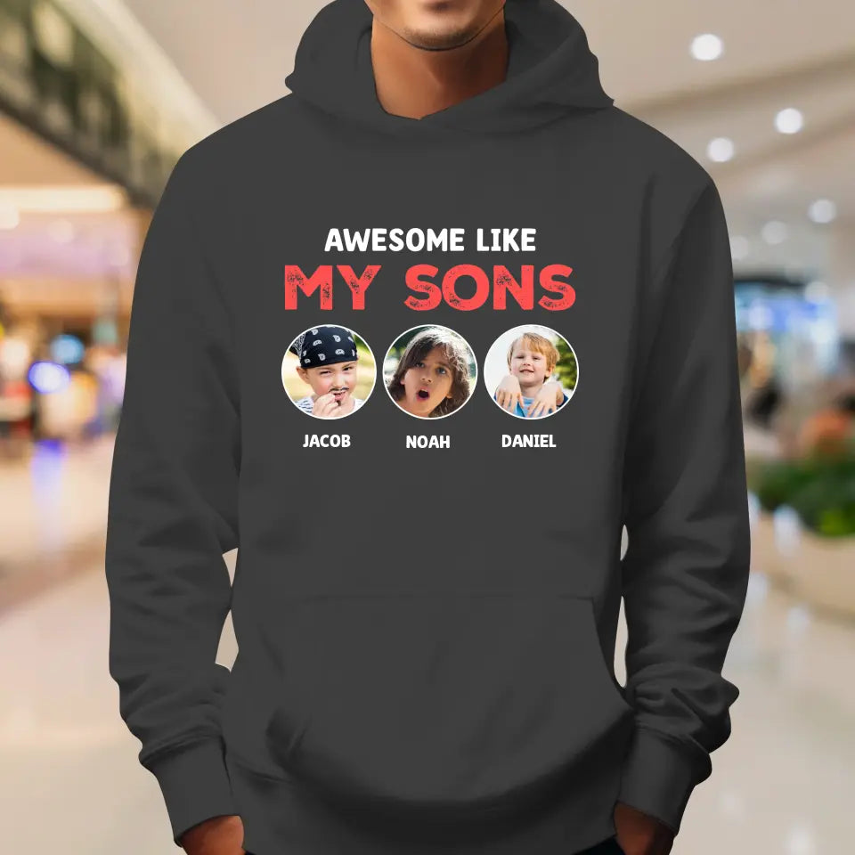 Awesome Kid - Custom Photo - Personalized Gifts For Dad - T-Shirt