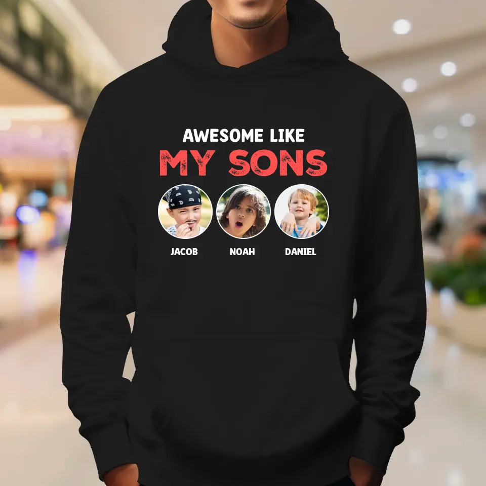 Awesome Kid - Custom Photo - Personalized Gifts For Dad - Sweater