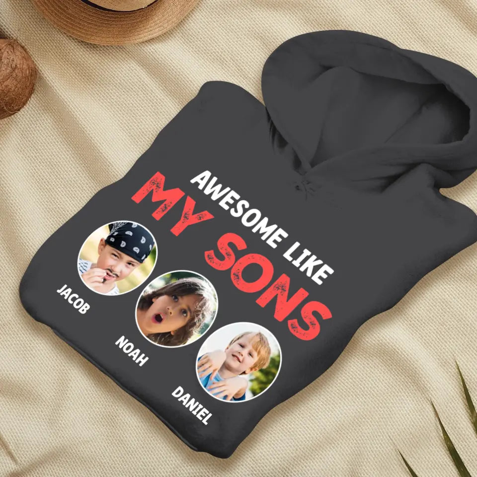 Awesome Kid - Custom Photo - Personalized Gifts For Dad - Sweater