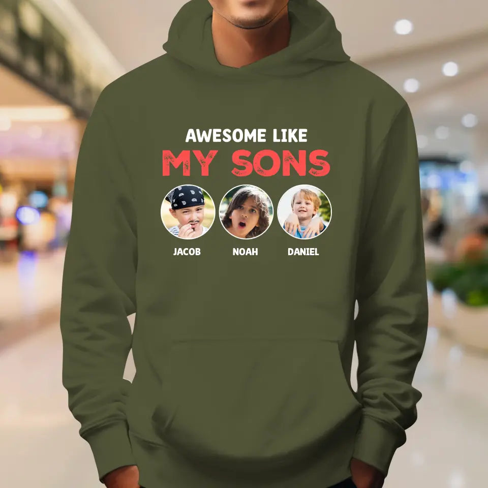 Awesome Kid - Custom Photo - Personalized Gifts For Dad - T-Shirt