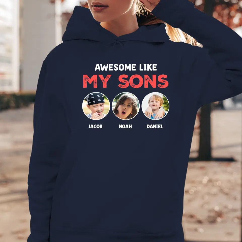 Awesome Kid - Custom Photo - Personalized Gifts For Dad - Sweater