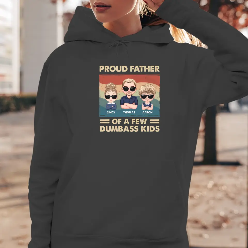 Dumbass Kid - Custom Name - Personalized Gifts For Dad - Hoodie