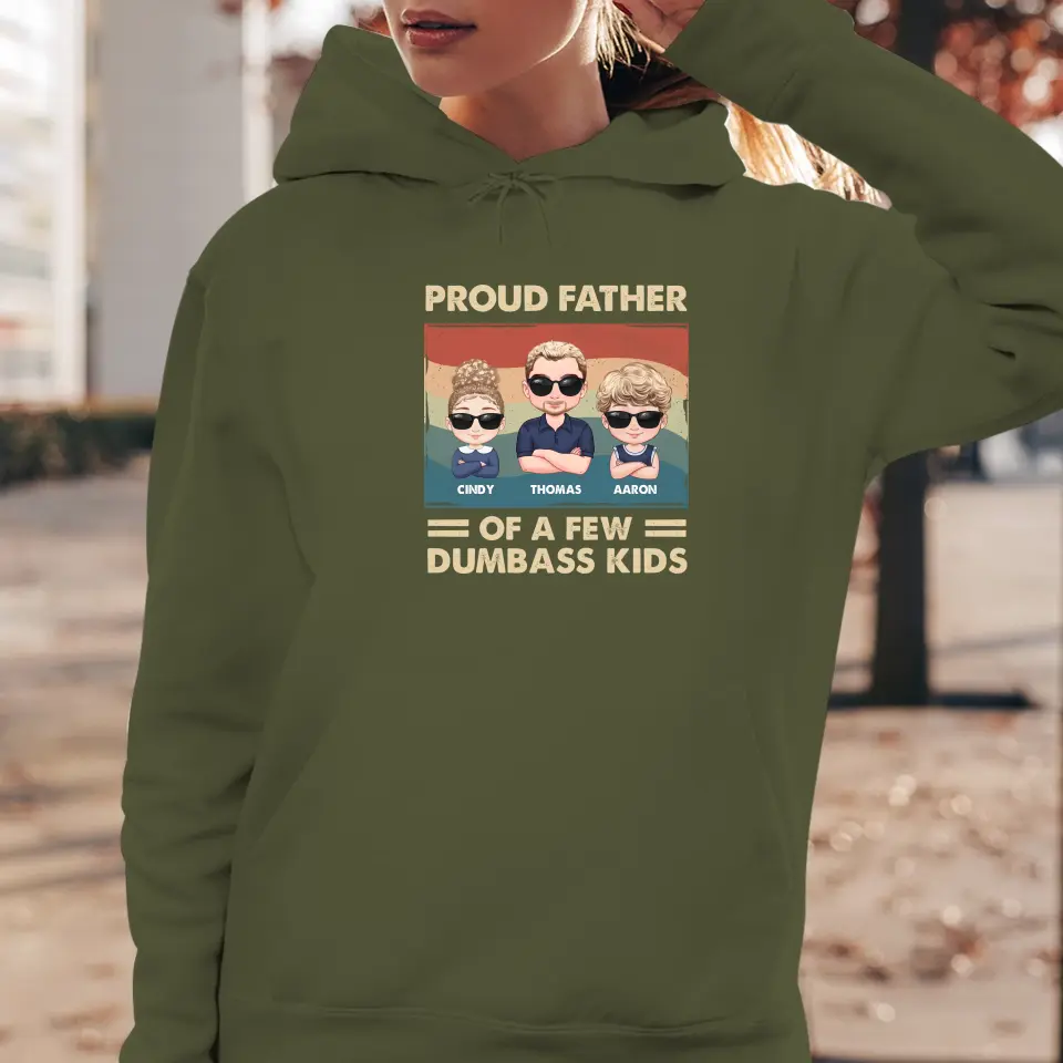 Dumbass Kid - Custom Name - Personalized Gifts For Dad - Hoodie