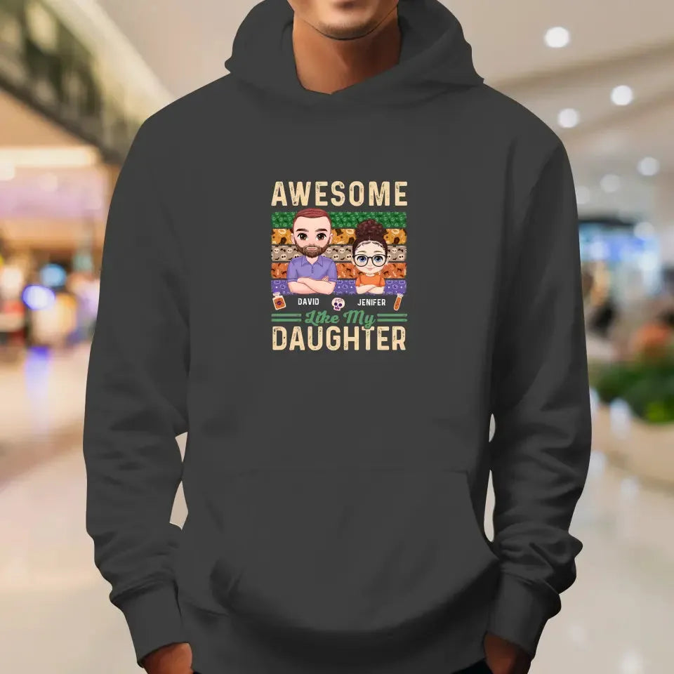 Awesome Like My Son - Custom Name - Personalized Gifts For Dad - Hoodie