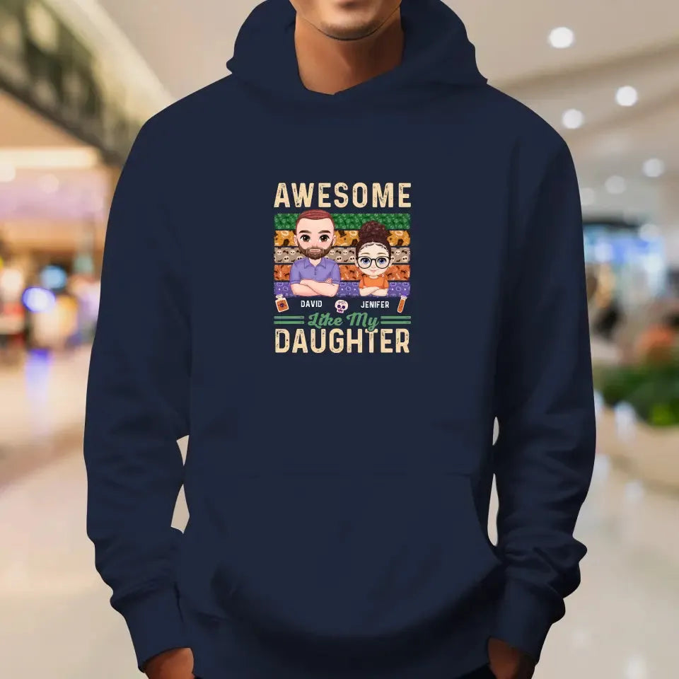 Awesome Like My Son - Custom Name - Personalized Gifts For Dad - Hoodie