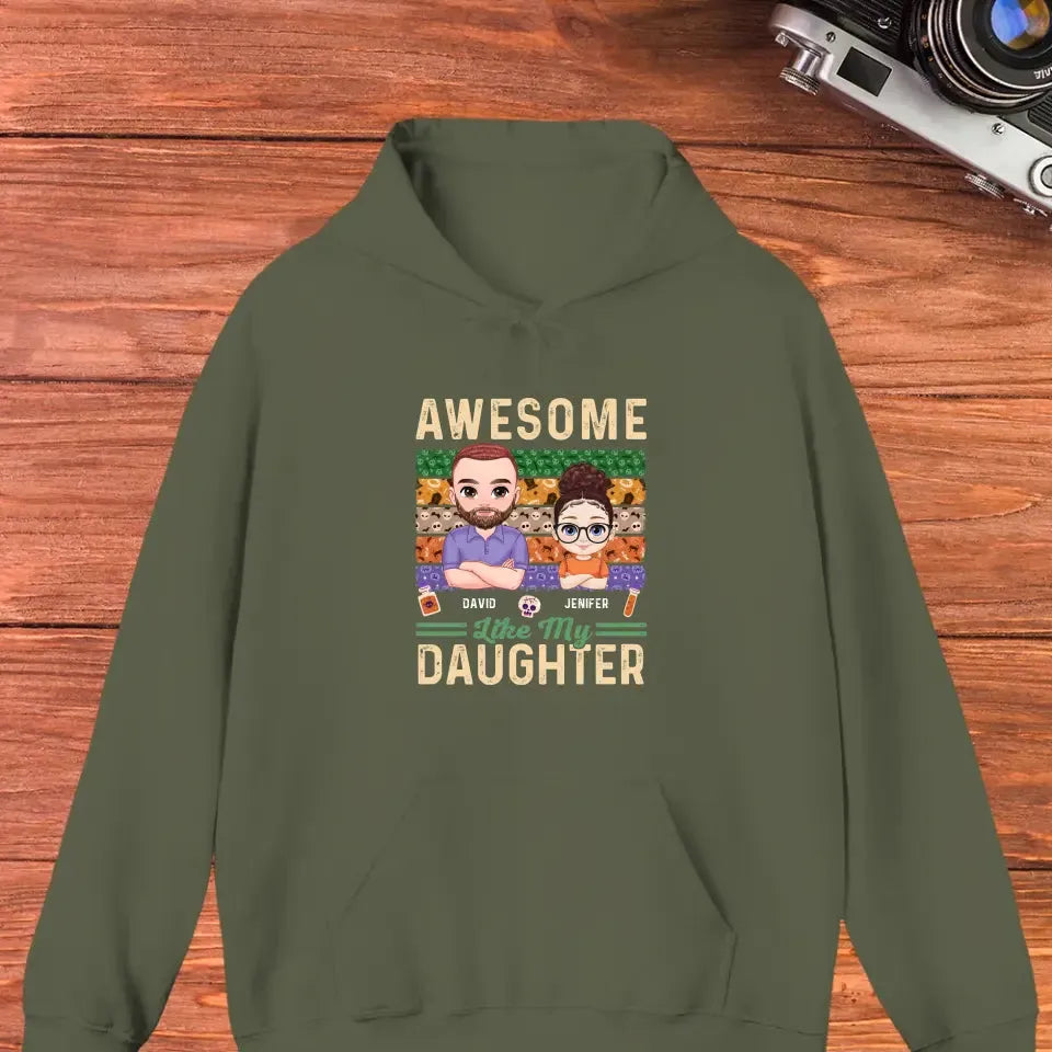 Awesome Like My Son - Custom Name - Personalized Gifts For Dad - Hoodie