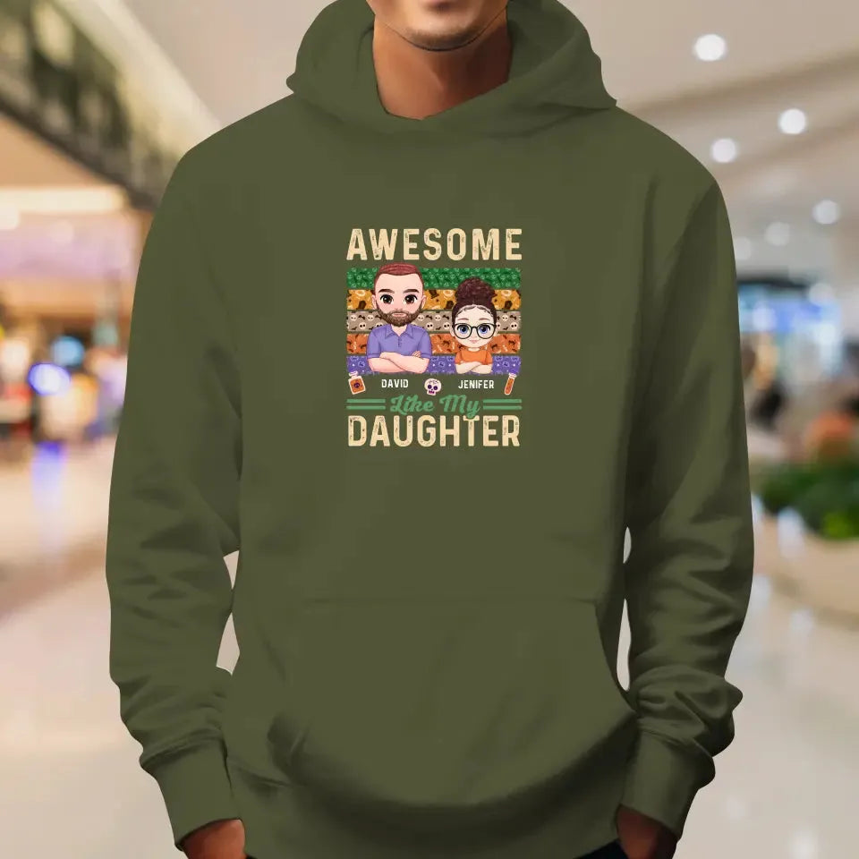 Awesome Like My Son - Custom Name - Personalized Gifts For Dad - Hoodie