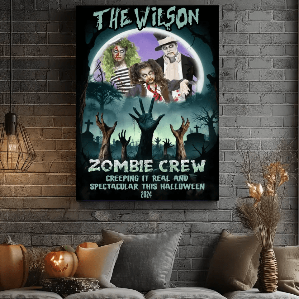 Zombie Crew - Custom Photo - Personalized Gifts For Family - Canvas Gallery Wraps