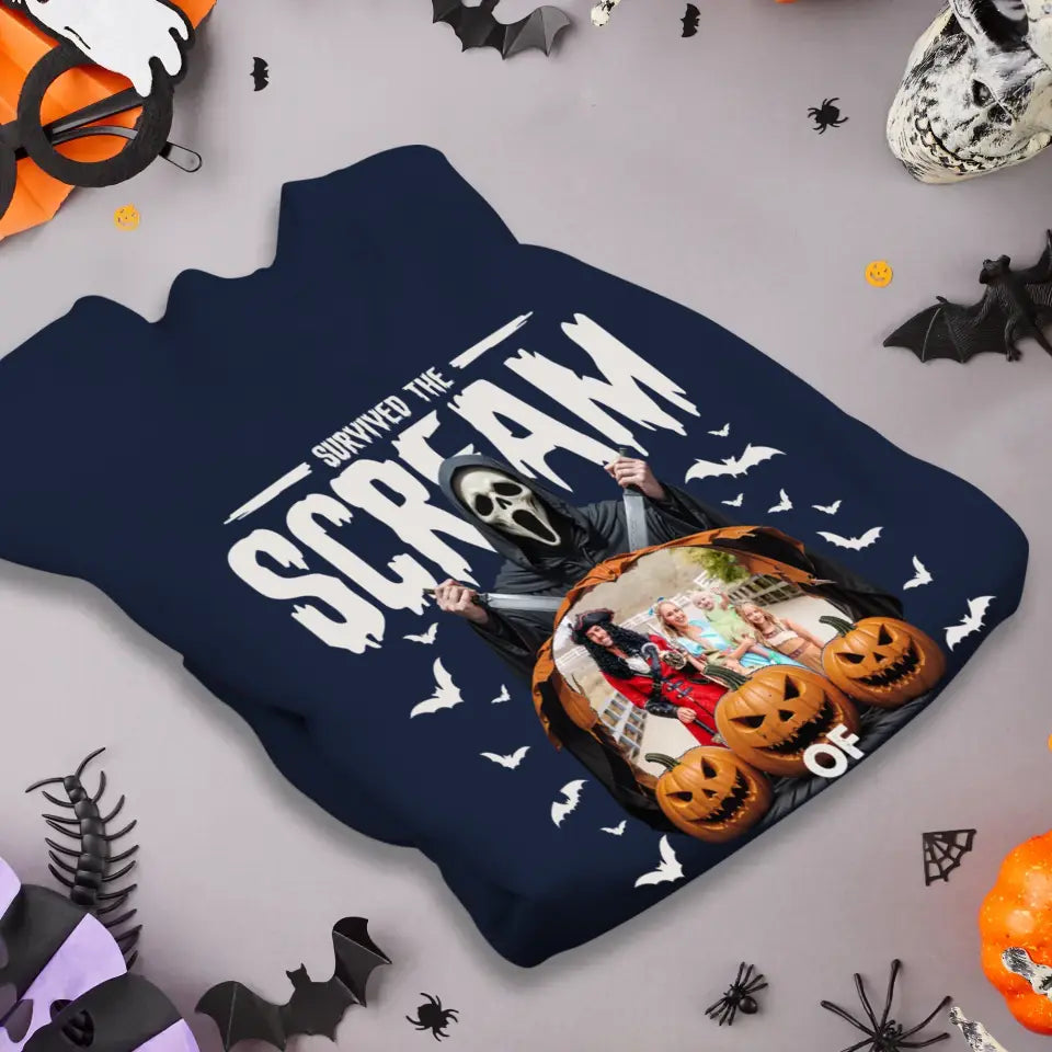 Survived The Scream - Custom Photo - Personalized Gifts For Family - T-shirt