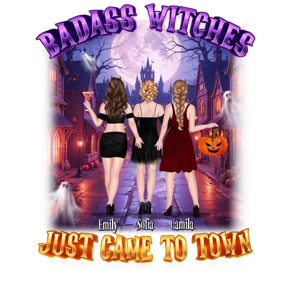 Badass Witch - Custom Name - Personalized Gifts For Bestie - Hoodie