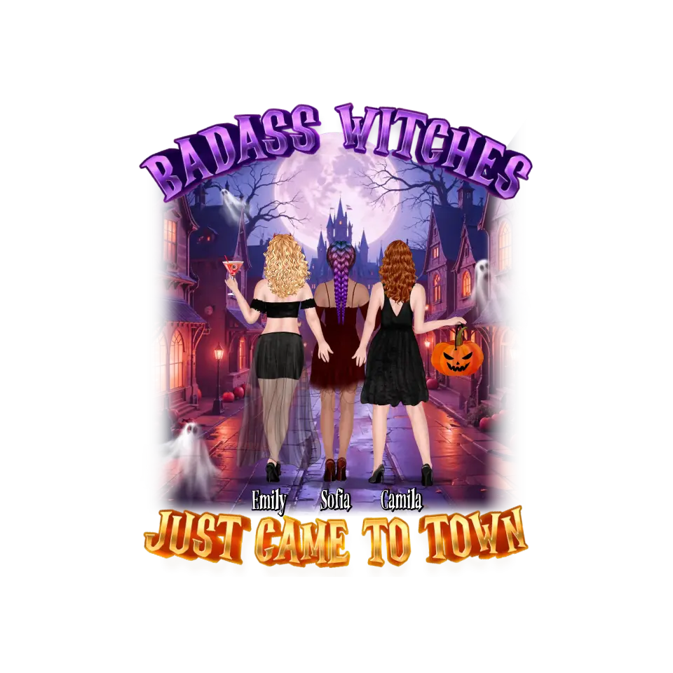 Badass Witch - Custom Name - Personalized Gifts For Bestie - Hoodie