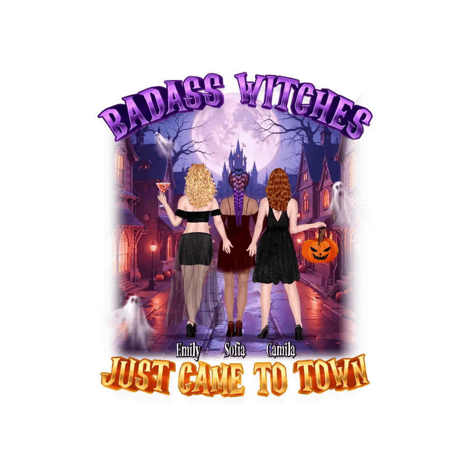 Badass Witch - Custom Name - Personalized Gifts For Bestie - Hoodie